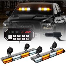 2x16.8 inch Traffic Advisor Emergency Strobe Lights with Control 48LED picture