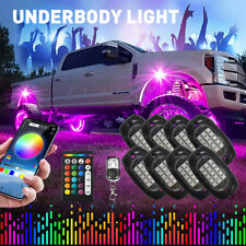 8pcs RGB LED Rock Lights Offroad Truck Underbody Glow Neon Lamp Remote Control picture