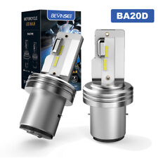 2pcs BA20D H6 LED Motorcycle Bike ATV Headlight Lamp Bulb Hi/Low 6000K White Kit picture