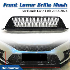 Gloss Black Front Bumper Lower Grille Mesh For Honda Civic 11th 2022-2024 2023 picture