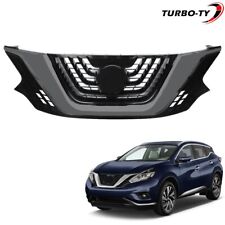 Front Bumper Upper Grille Grill Chrome & Black Fit For 2015-2018 Nissan Murano picture