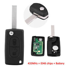 Remote Car Key Fob 2-Buttons 433mhz Fit for Peugeot 207 307 308 407 807 picture