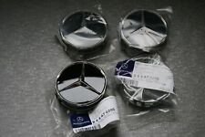 Set of 4 Genuine Mercedes-Benz Alloy Wheel Centre Cap BLACK B66470200 picture