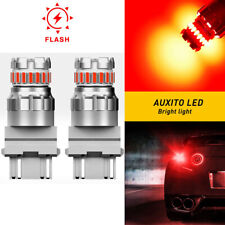LED 3157 Tail Brake Light Strobe Red Blinking Bulbs For 03~16 1500 Ram 2500 3500 picture