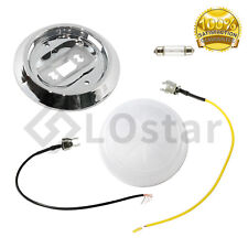 Round Dome Light Base & Lens w/ Bulb & Wire leads for Most 71-81 Chevrolet Cars picture