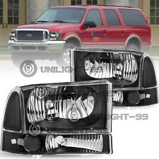 Fit 1999-2004 Ford Super Duty F250/350/450/550/ 00-04 Excursion Headlight 4Pcs picture