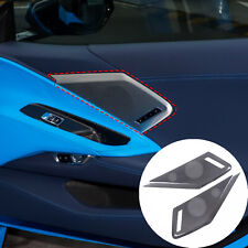 Real Carbon Side Door Speaker Cover Horn For C8 Corvette Convertible Coupe 20-24 picture
