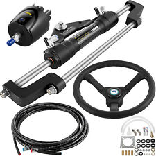 Hydraulic Outboard Boat Steering Kit HK6400A-3 HO5124 24' Hoses 300HP Helm Pump picture