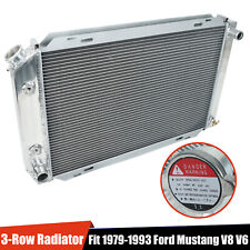 3 Row Full Aluminum Racing Radiator Fit 1979-1993 Ford Mustang GT/LX V6/V8 AT/MT picture
