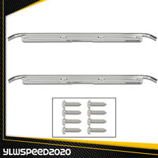 2X Chrome Door Sill Plates Fit For 1967-72 Chevy GMC Pickup Trucks + Hardware picture