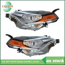 For 2017-2019 Toyota Corolla L LE Eco Headlight Left+Right Side Pair Halogen picture