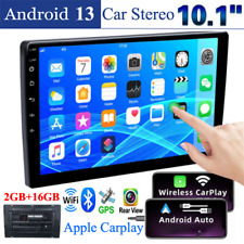 Double 2 Din 10.1'' Android 13 Touch Screen Car Stereo Radio GPS WIFI BT Carplay picture