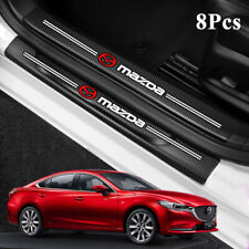 4PCS Carbon Fiber Car Door Sill Cover Plate Car Sticker Decals for Mazda picture