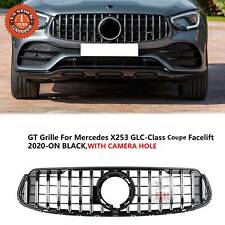 Front GT R Grille For 2020-23 Mercedes X253 Coupe Black Chrome GLC300 GLC43 AMG picture