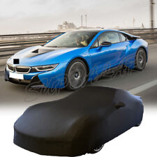 Indoor Full Elastic Car Cover Stretch For bmw i8 2016-2022 BLACK picture
