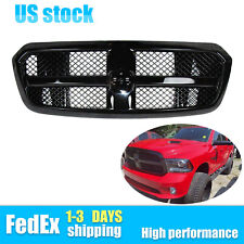 New Fits 2013-2020 Dodge Ram 1500 Mesh Front Hood Bumper Grille Gloss Black  picture