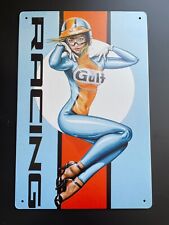Gulf Racing Team  Tin sign - Garage decor - 8x12 in picture