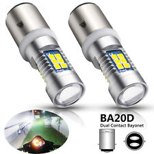 2Pcs BA20D H6 Hi / Lo 3030 21-SMD LED Headlight Fog Lamp Scooter Motorcycle picture
