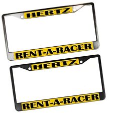 Hertz Rent A Racer Reproduction Novelty Metal License Plate 1 Frame Holder picture