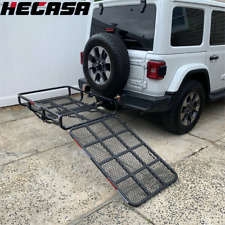 500 lbs Folding Hitch Mount Wheelchair Heavy Duty Cargo Carrier w/ Mobility Ramp picture