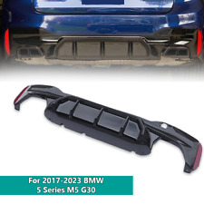 For 2017-2023 BMW 5 Series G30 G38 W/M Sport Gloss Black Rear Bumper Diffuser picture