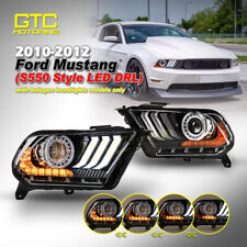 Headlights for 10-12 Ford Mustang S197 Sequential Turn Signal S550 LED DRL picture