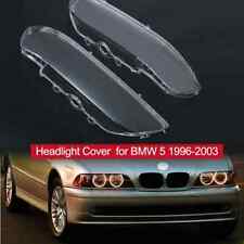 For BMW 5 Series E39 Facelift 1996-2003 Headlight Headlamp Lens Shell Cover PAIR picture