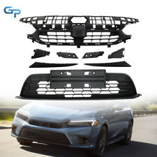 Front Bumper Grill Set with Headlight Eyelid Fit For 2022-2023 Honda Civic picture