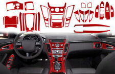 31pcs For Cadillac CTS 2008-2013 Red Carbon Fiber Whole Interior Trim Set NEW picture