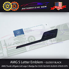 AMG GT S Letter Trunk Emblem Glossy Black Badge Sticker GT63S GLC63S C63S GTS picture
