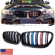 Front Grille Grill Kidney M-Color For BMW 5 Series F10 F11 M5 Glossy Black 10-16 picture