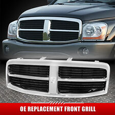 For 04-06 Dodge Durango Black Insert Chrome Front Grille w/ Emblem Provision picture