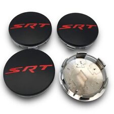 4Pcs Matte Black Red SRT Wheel Center Caps for 15-20 Dodge Charger Challenger picture