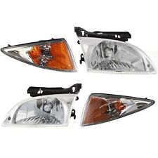 Headlight Set For 2000-2002 Chevrolet Cavalier with Corner Lights Left and Right picture
