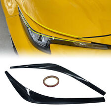 Fit 2019-2022 Toyota Corolla Hatchback Black Headlight Eyebrow Eyelid Cover Trim picture