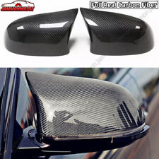 2x Dry Carbon Fiber Mirror Cover Cap For BMW X3 X4 X5 X6 F25 F26 F15 F16 Replace picture
