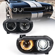 Pair For 2008-2014 Dodge Challenger Projector Upgrade Headlights Front Lamps picture