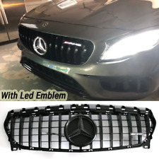 Black GTR Grille Grill For Mercedes Benz W117 CLA200 CLA250 2013-2019 W/LED Star picture