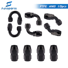 10PACK AN8 8AN PTFE Teflon Hose End Fitting Adapter Kit E85 Oil Fuel Gas Line picture