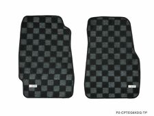 P2M Checkered Flag Extreme Coverage Carpet Floor Mats for Civic EG EF Hatchback picture