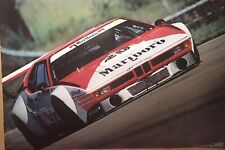 BMW M1 Stuck/Hobbs Racing High Bank 1980 Racing Out of Print Car Poster  picture