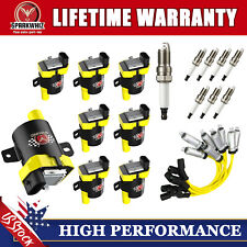 Set of 8pcs Round Ignition Coil Pack UF262 with 8pcs Spark Plug and Wire Set picture