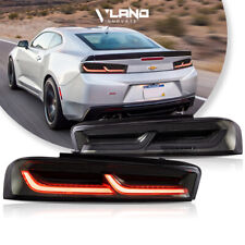 VLAND LED Tail Lights For Chevy Camaro 2016-2018 DRL FULL Smoked Rear Lights picture