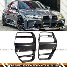 ST STYLE REAL CARBON FIBER NOSE GRILL GRILLE FOR 2021-2024 BMW M3 G80 M4 G82 G83 picture