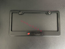1x(Black/Red) Audi Sport 3D Emblem BLACK Stainless License Plate Frame RUST FREE picture
