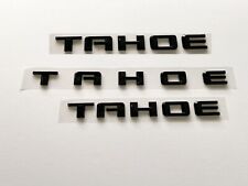 3PCS New 2021+ Chevrolet Tahoe Gloss Black Side Door Tailgate Rear Tahoe Emblem  picture
