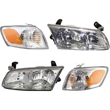 Headlights Head Lamp Kit For 2000-2001 Toyota Camry with Corner Lights Set of 4 picture