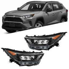 Headlight Assembly For 2019-2022 Toyota RAV4 LE XLE LED Left+Right Side Black picture