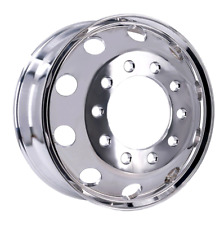 Truck Wheels 22.5 x 8.25 Stud Pilot Forged Aluminum Rims Alcoa Style POLISHED picture