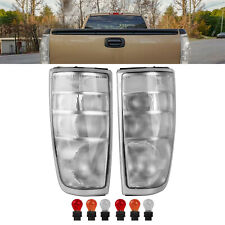 RARE All CLEAR Euro Rear Tail Light Set For 99-02 Chevy Silverado Pickup Truck picture